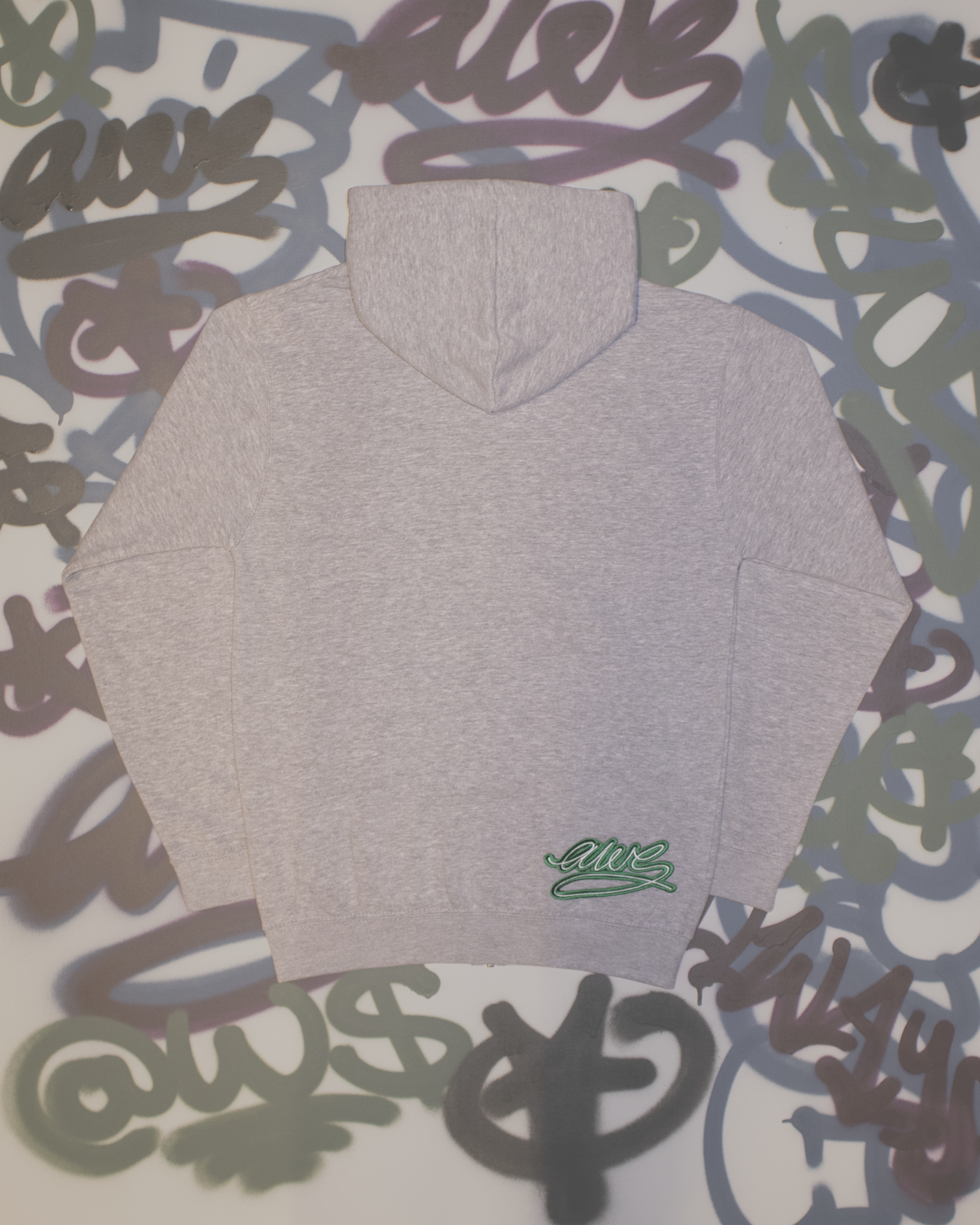 AWS - ZIP HOODIE GREY/GREEN