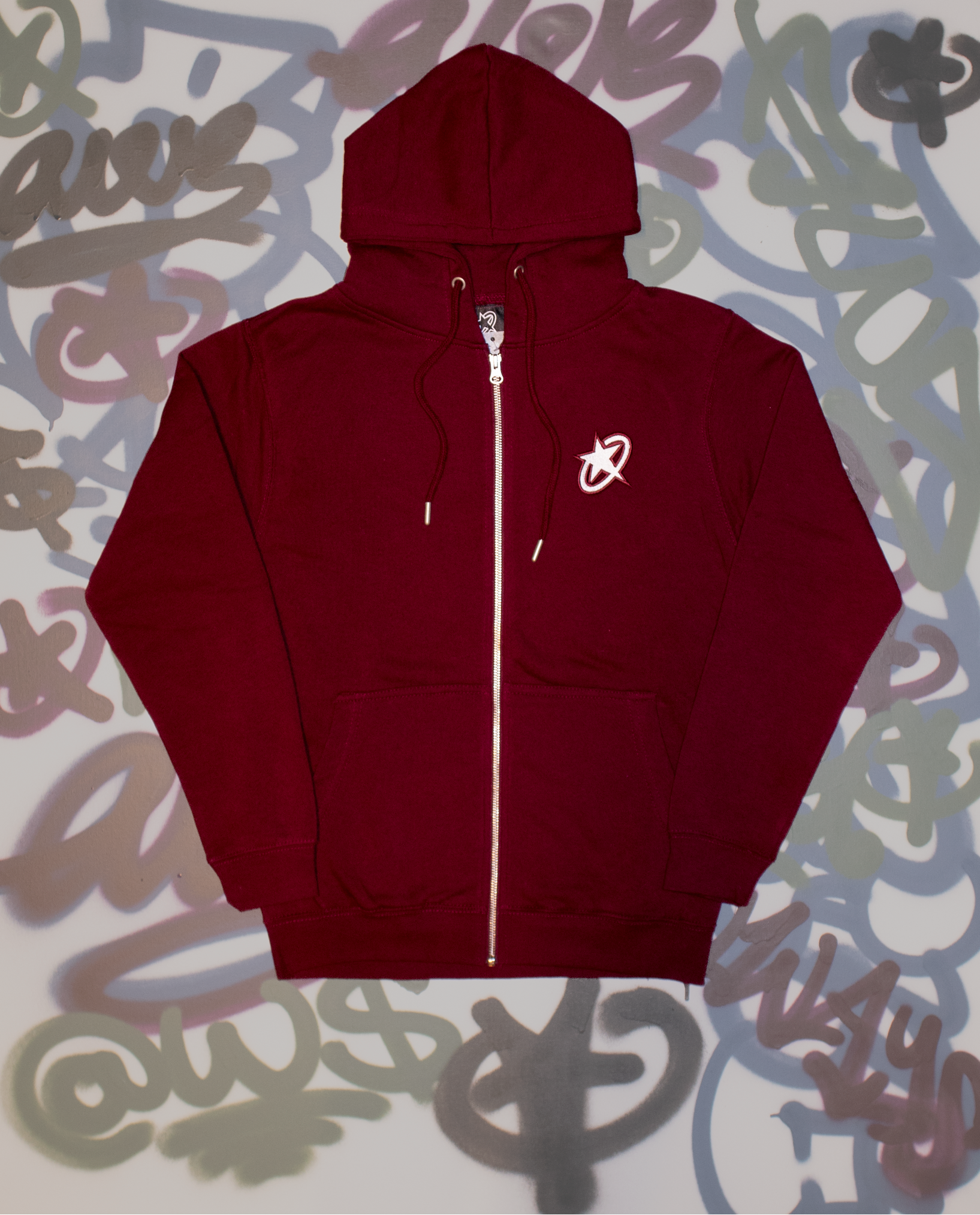 AWS - ZIP HOODIE BURGUNDY