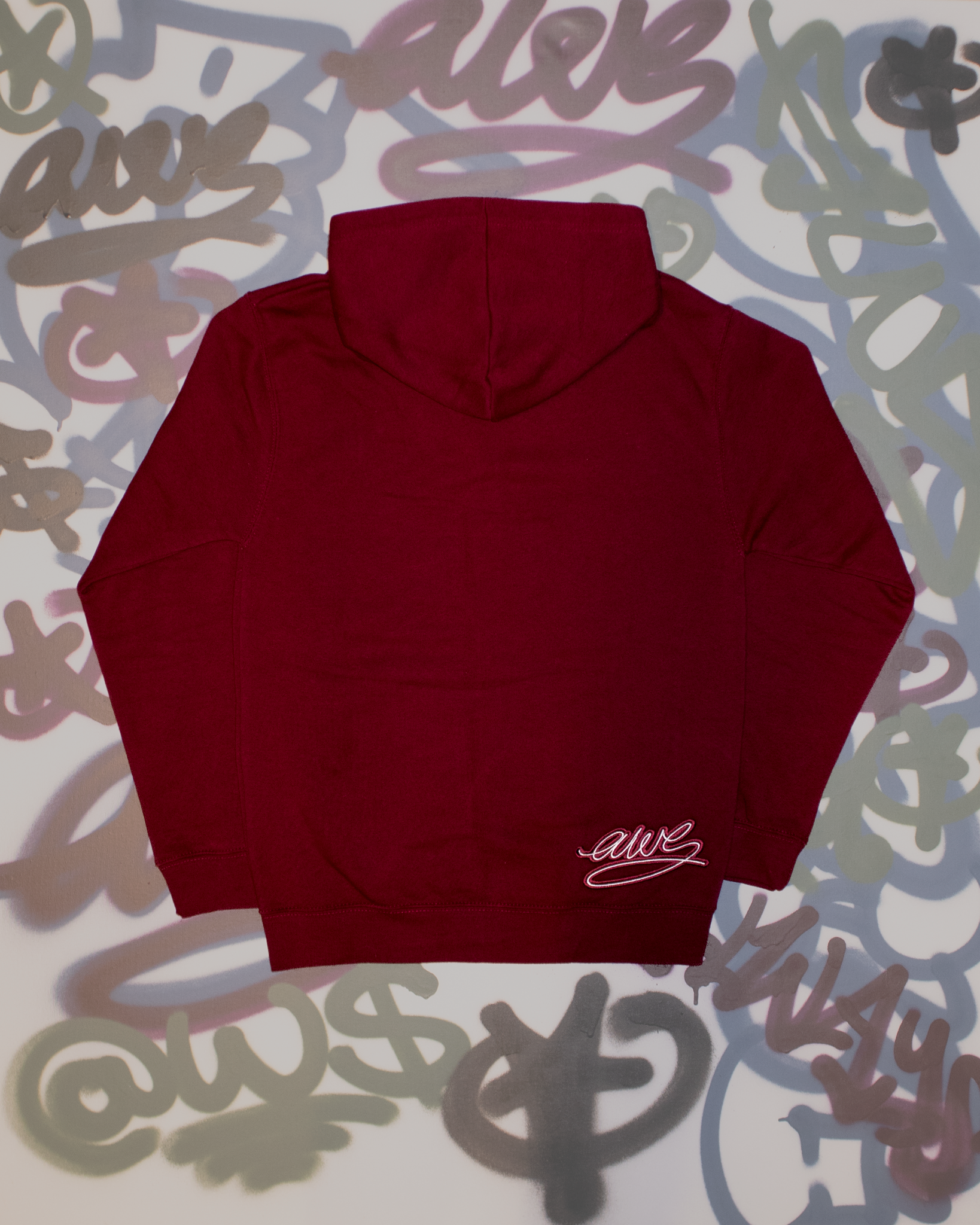 AWS - ZIP HOODIE BURGUNDY