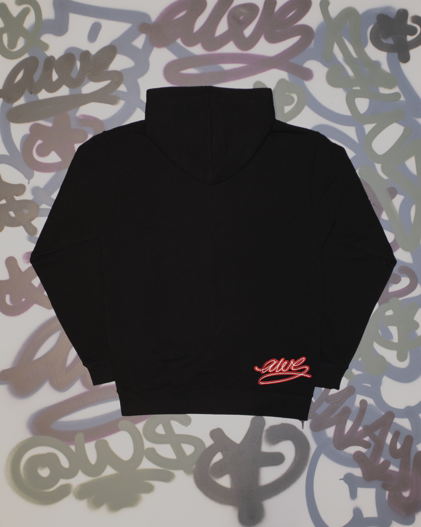 AWS - ZIP HOODIE BLACK/RED